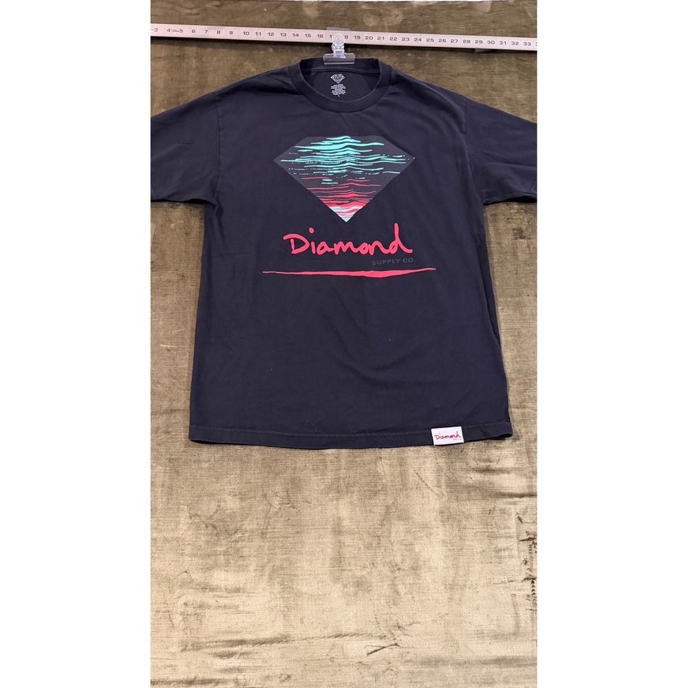 Diamond Supply Co Mens Large Black Graphic T-Shirt Diamond Logo Made in USA